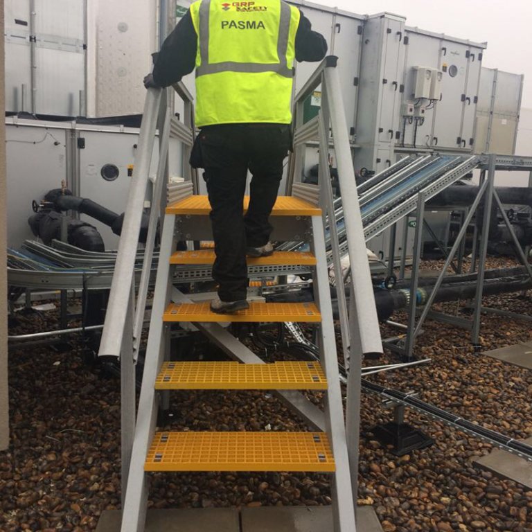 GRP Stairs and Access Platforms and Up and over walkways | GRP Safety